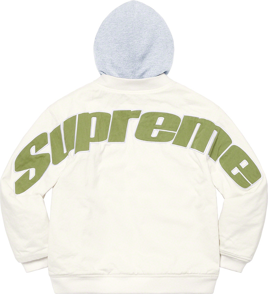 Hooded Twill Varsity Jacket view 18